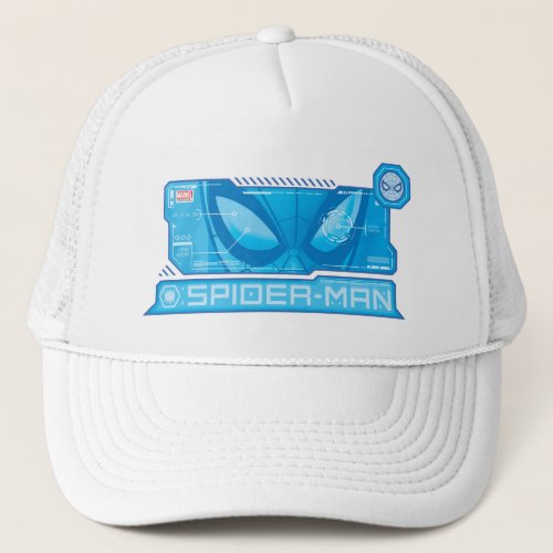 Spider_Man  Blue High Tech Pattern Trucker Hat
