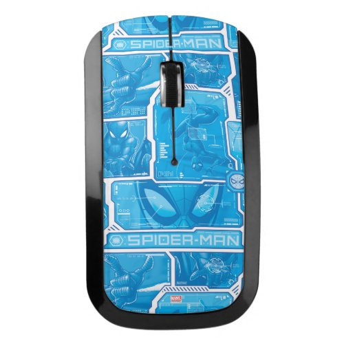 Spider_Man  Blue High Tech Pattern Wireless Mouse