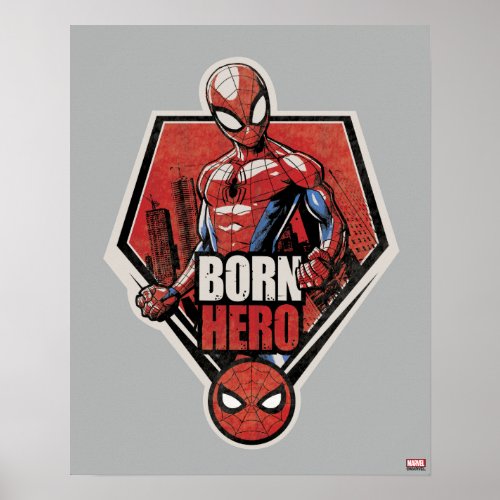 Spider_Man  Born Hero Graphic Poster