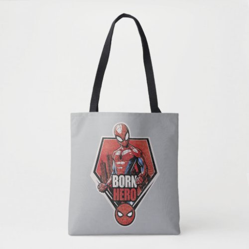 Spider_Man  Born Hero Graphic Tote Bag