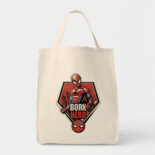 Spider_Man  Born Hero Graphic Tote Bag