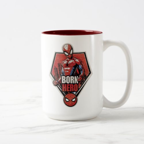 Spider_Man  Born Hero Graphic Two_Tone Coffee Mug