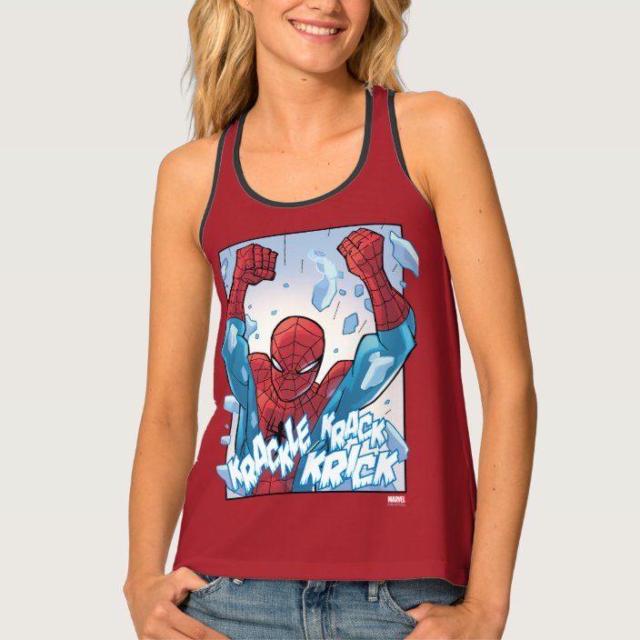 SpiderMan Breaking Glass Tank Top