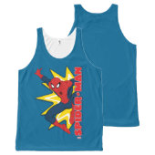 Spider-Man Callout Graphic All-Over-Print Tank Top (Front and Back)