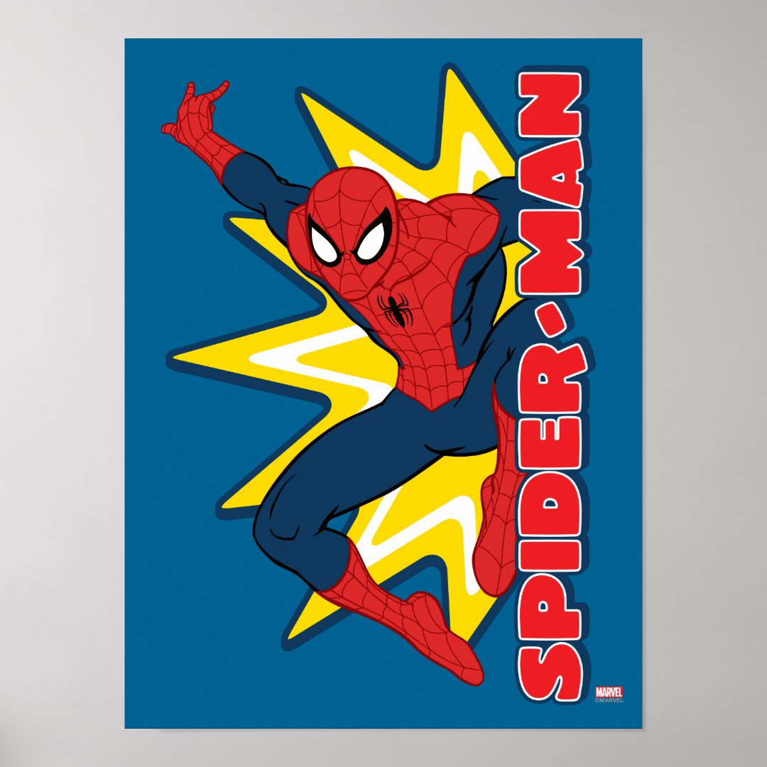 Spider-Man Callout Graphic Poster | Zazzle