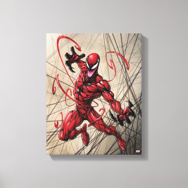 Spider-Man | Carnage Leaping Forward Canvas Print (Front)