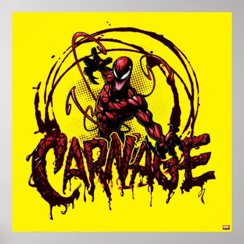 Spider_Man  Carnage Name Graphic Poster