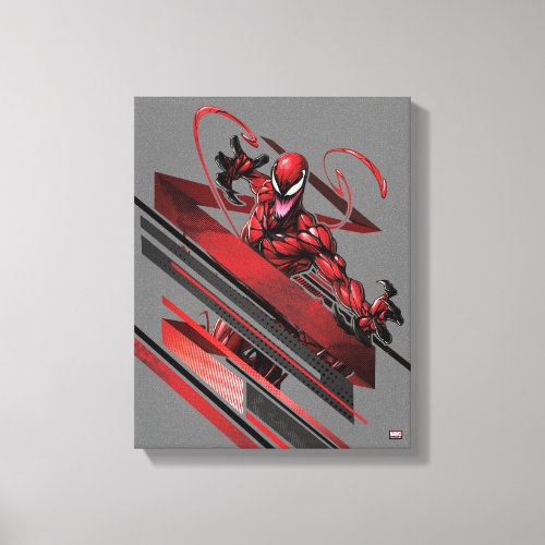 Spider_Man  Carnage Recto Linear Graphic Canvas Print