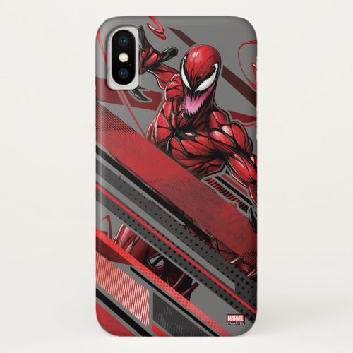 Spider_Man  Carnage Recto Linear Graphic iPhone X Case