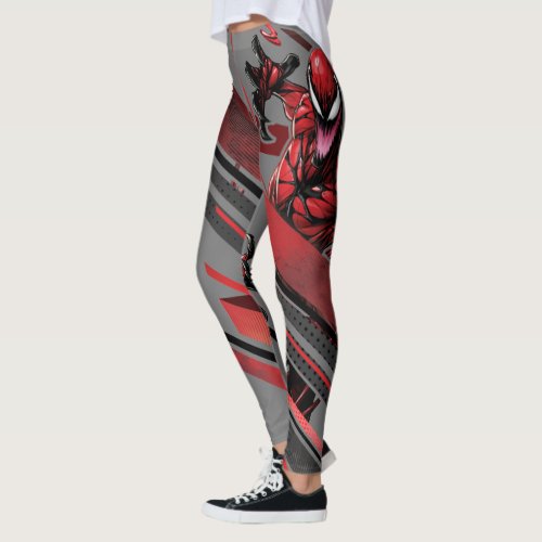 Spider_Man  Carnage Recto Linear Graphic Leggings