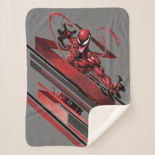 Spider_Man  Carnage Recto Linear Graphic Sherpa Blanket