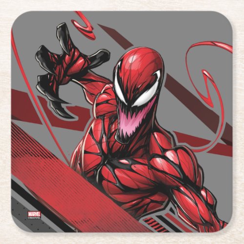 Spider_Man  Carnage Recto Linear Graphic Square Paper Coaster
