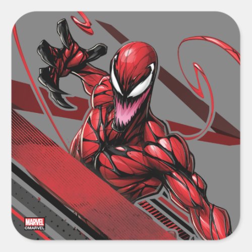 Spider_Man  Carnage Recto Linear Graphic Square Sticker