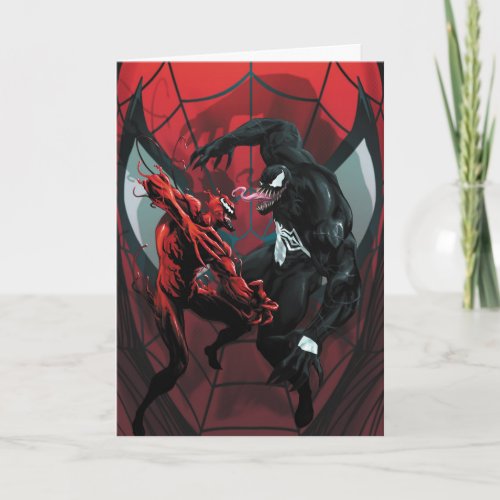 Spider_Man Carnage Versus Venom Painting Card
