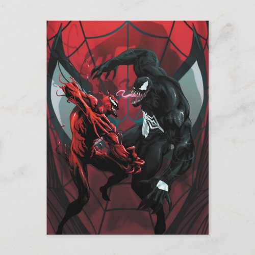 Spider_Man Carnage Versus Venom Painting Postcard