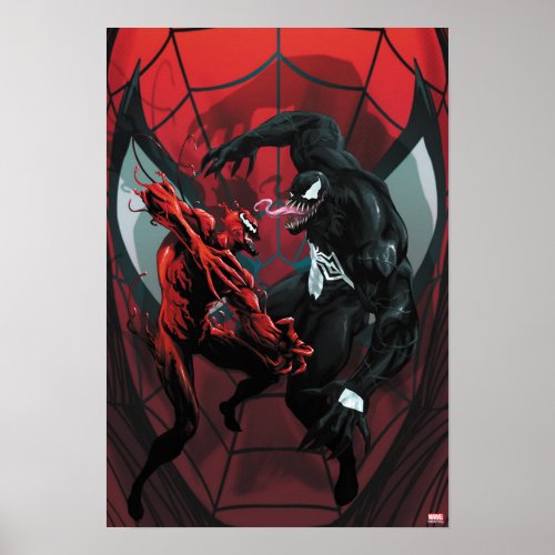 Spider_Man Carnage Versus Venom Painting Poster