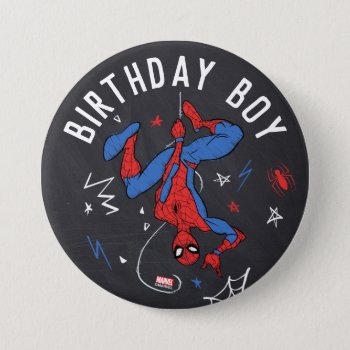Spider-man Chalkboard Birthday Button by spidermanclassics at Zazzle