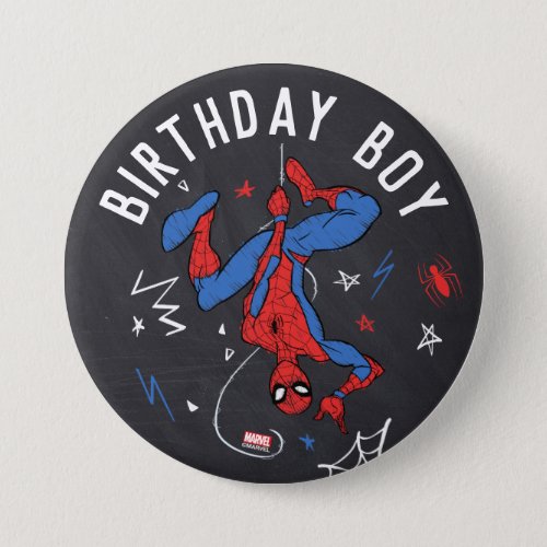 Spider_Man Chalkboard Birthday Button