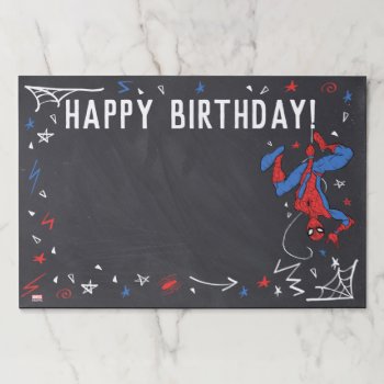Spider-man Chalkboard Birthday Disposable Placemat by spidermanclassics at Zazzle