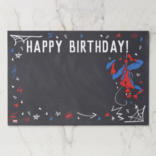 Spider_Man Chalkboard Birthday Disposable Placemat