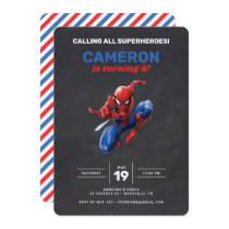 Spider-Man Chalkboard Birthday Invitation