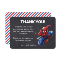 Spider-Man Chalkboard Birthday Thank You Invitation