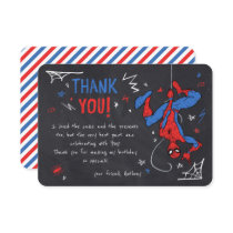 Spider-Man Chalkboard Birthday Thank You Invitation