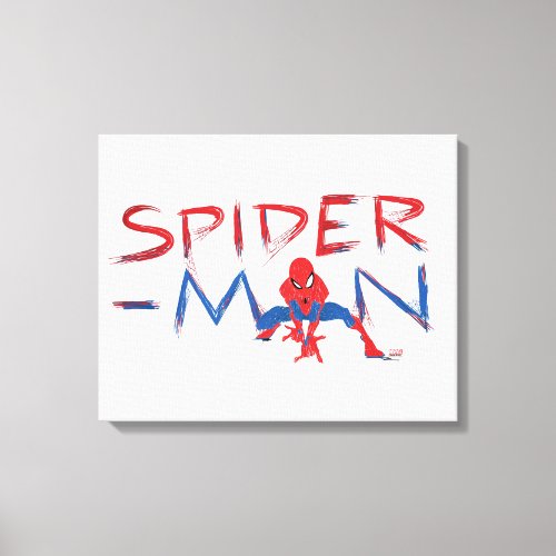 Spider_Man Character Art Name Canvas Print