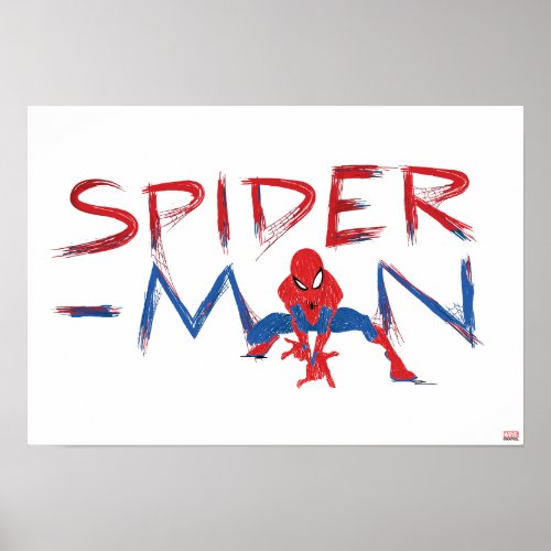 Spider_Man Character Art Name Poster