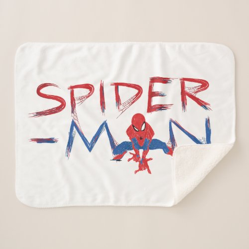Spider_Man Character Art Name Sherpa Blanket