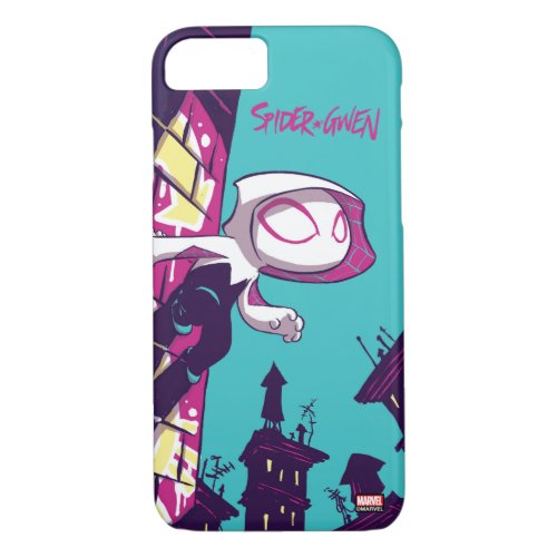 Spider_Man  Chibi Ghost_Spider On The Lookout iPhone 87 Case