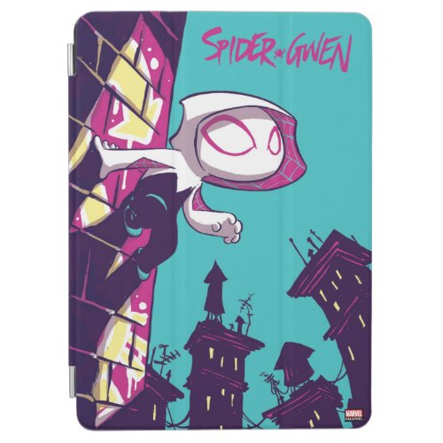 Spider_Man  Chibi Ghost_Spider On The Lookout iPad Air Cover
