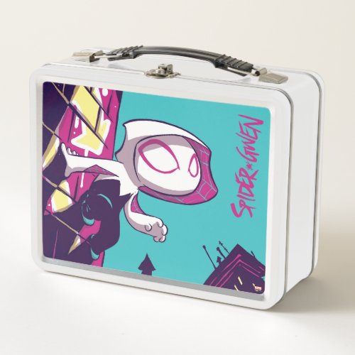 Spider_Man  Chibi Ghost_Spider On The Lookout Metal Lunch Box