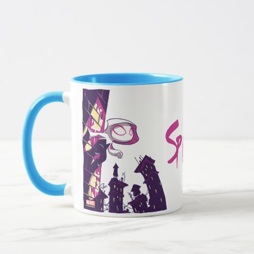 Spider_Man  Chibi Ghost_Spider On The Lookout Mug