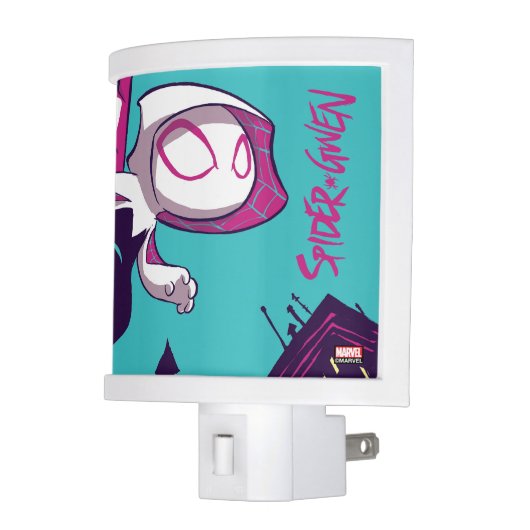 Spider-Man | Chibi Ghost-Spider On The Lookout Night Light (Left)