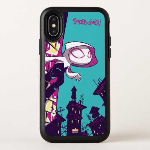 Spider_Man  Chibi Ghost_Spider On The Lookout OtterBox Symmetry iPhone X Case