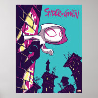 Spider-Man | Chibi Ghost-Spider On The Lookout Poster