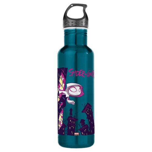 Spider_Man  Chibi Ghost_Spider On The Lookout Stainless Steel Water Bottle