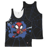 Spider-Man | Chibi Spider-Man Web-Swinging All-Over-Print Tank Top (Front and Back)