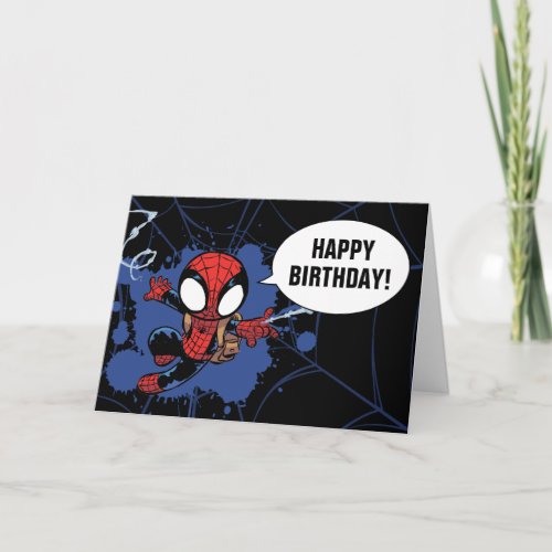 Spider_Man  Chibi Spider_Man Web_Swinging Card
