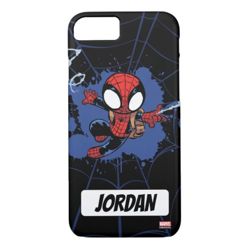 Spider_Man  Chibi Spider_Man Web_Swinging iPhone 87 Case