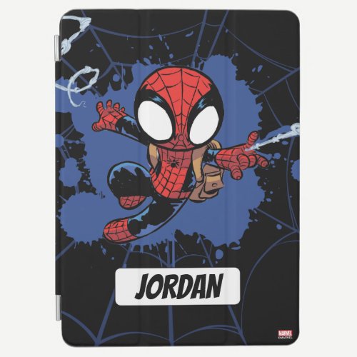 Spider-Man | Chibi Spider-Man Web-Swinging iPad Air Cover