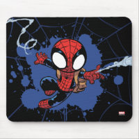 Spider-Man | Chibi Spider-Man Web-Swinging Mouse Pad