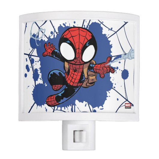Spider-Man | Chibi Spider-Man Web-Swinging Night Light (Front)