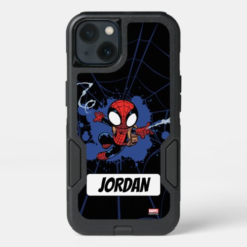 Spider_Man  Chibi Spider_Man Web_Swinging iPhone 13 Case