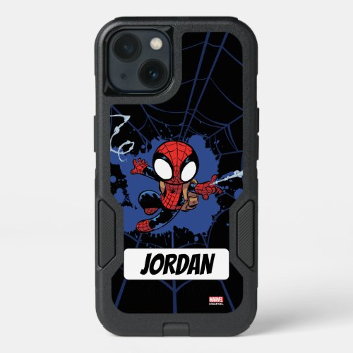 Spider_Man  Chibi Spider_Man Web_Swinging iPhone 13 Case