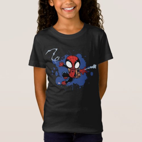Spider_Man  Chibi Spider_Man Web_Swinging T_Shirt