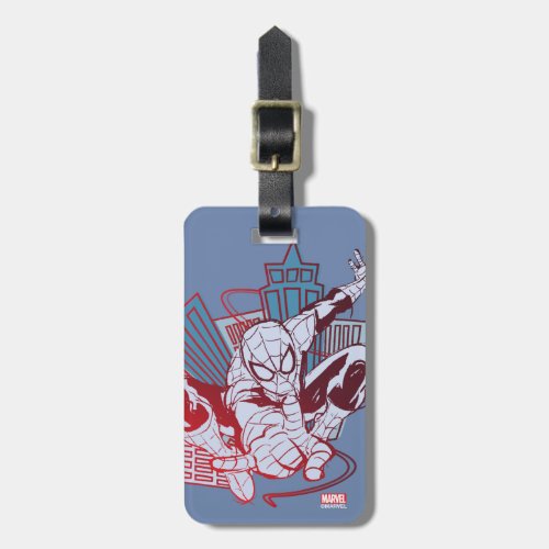 Spider_Man  City Sketch Luggage Tag