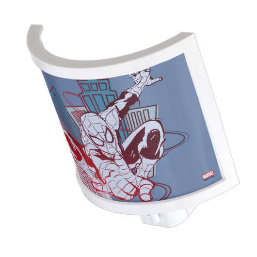 Spider-Man & City Sketch Night Light (Angled)