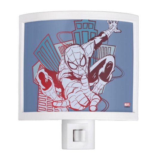 Spider-Man & City Sketch Night Light (Front)